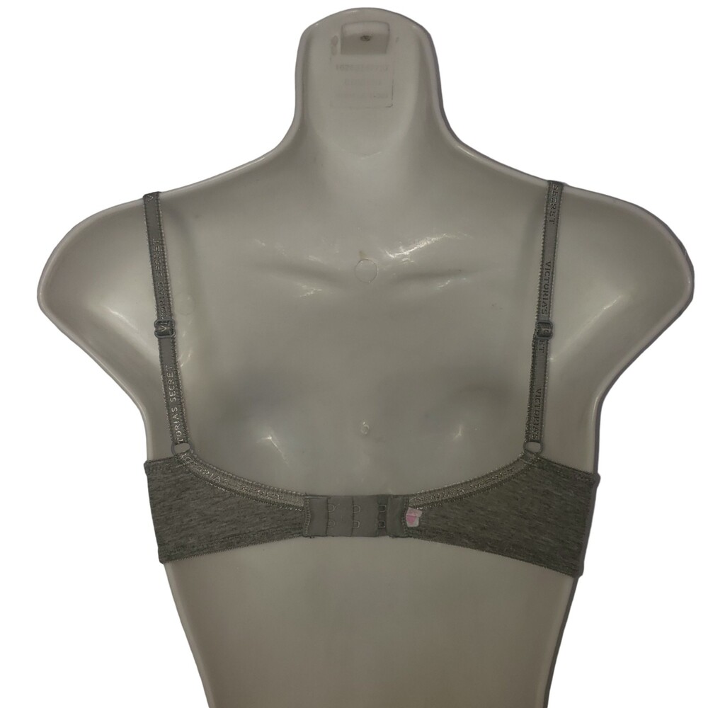 Victoria's Secret PINK Gray No Wire T Shirt Bra Size 32C - Picture 2 of 6